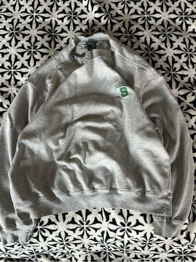 Gray pro edge msu michigan state embroidered crewneck